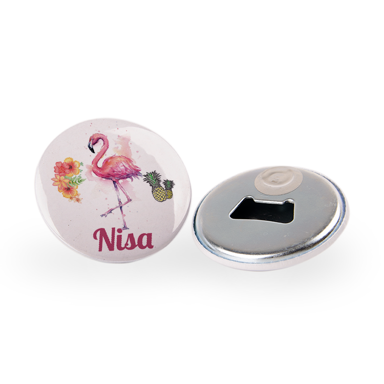 buton magnet - flamingo