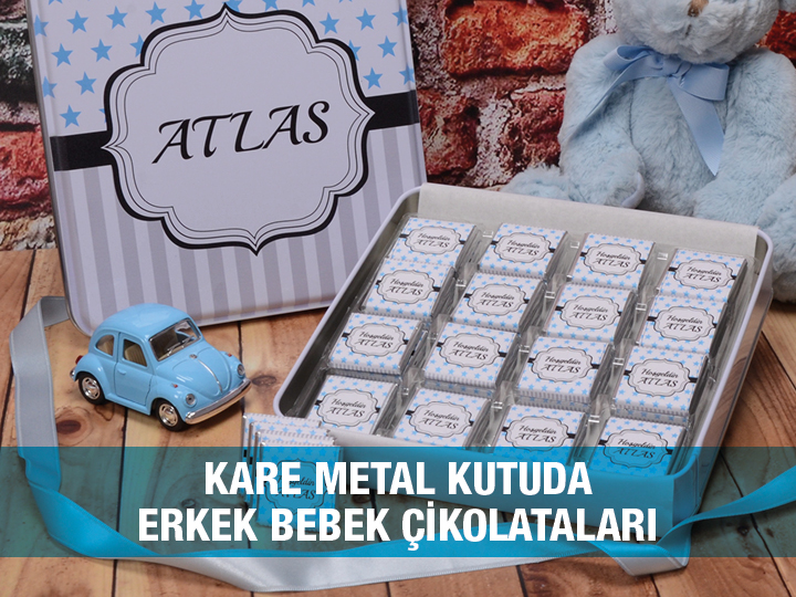 Yuvarlak Kare Metal Erkek Bebek ikolatalar?