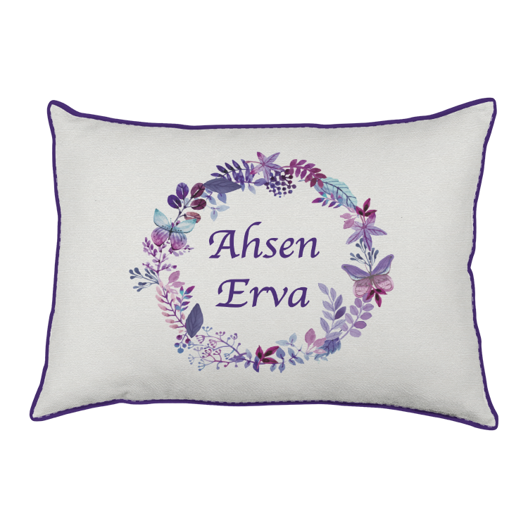 kisiye ozel kumas kiz bebek yastik - flower