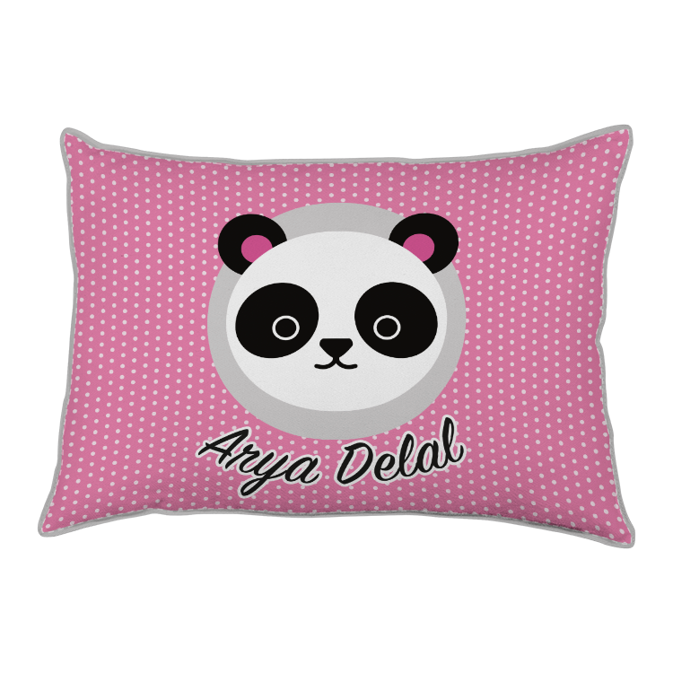 kisiye ozel kumas kiz bebek yastik - panda